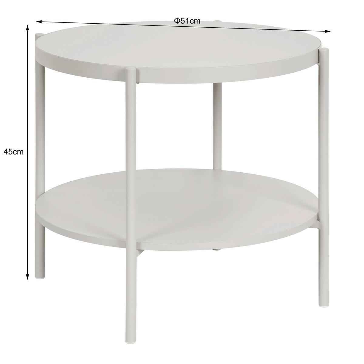 Beistelltisch Milan 2 Kaschmir B: 51 cm - Kaschmir, Trend, Holzwerkstoff/Metall (51/45/51cm)
