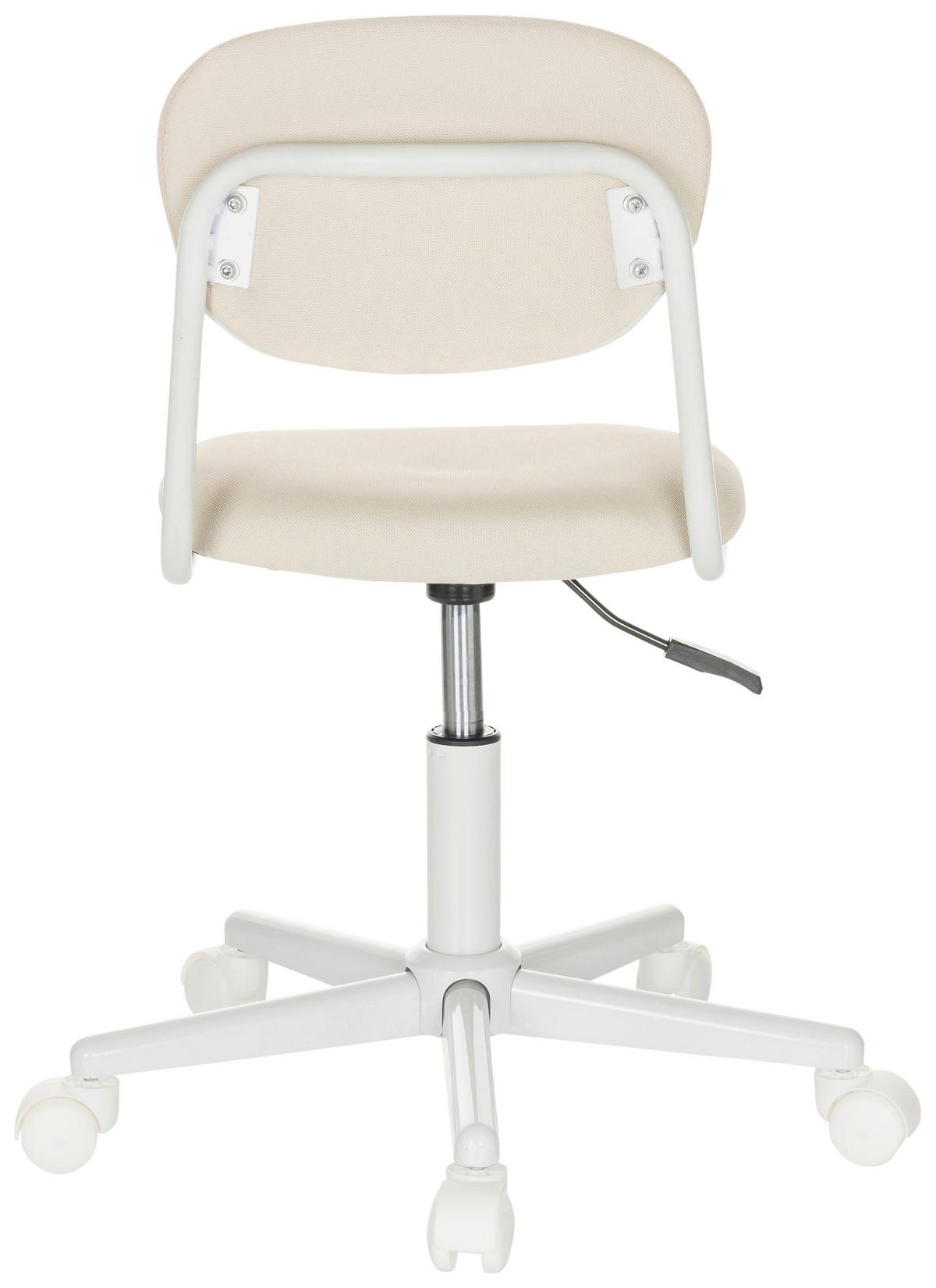 Jugenddrehstuhl Kiddy Base I - Beige/Weiß, Basics, Kunststoff/Textil (60/72-83/60cm) - MID.YOU