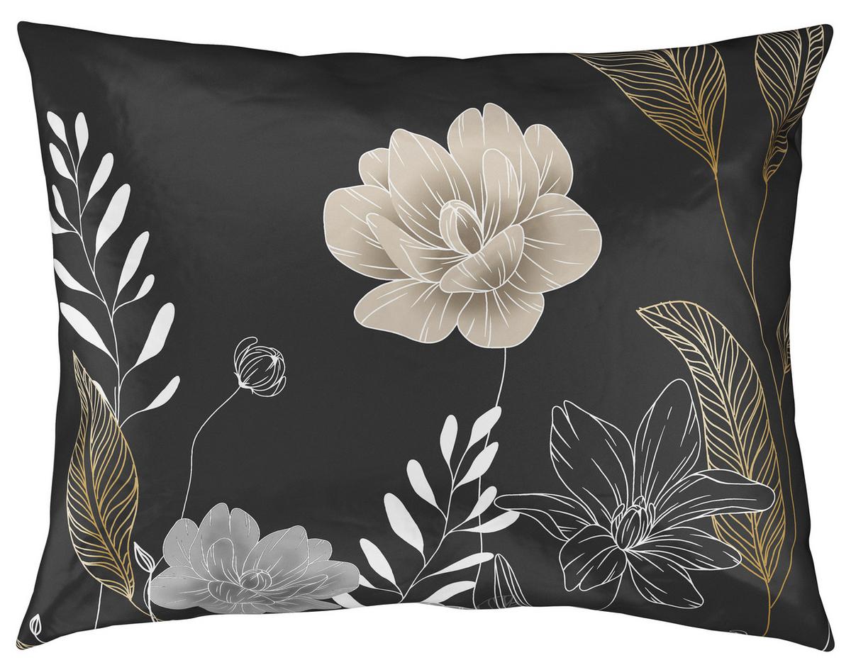 Posteľná bielizeň Nala, 70/90 140/200cm, sivá - antracitová, Romantik / Landhaus, textil (140/200cm) - Mömax