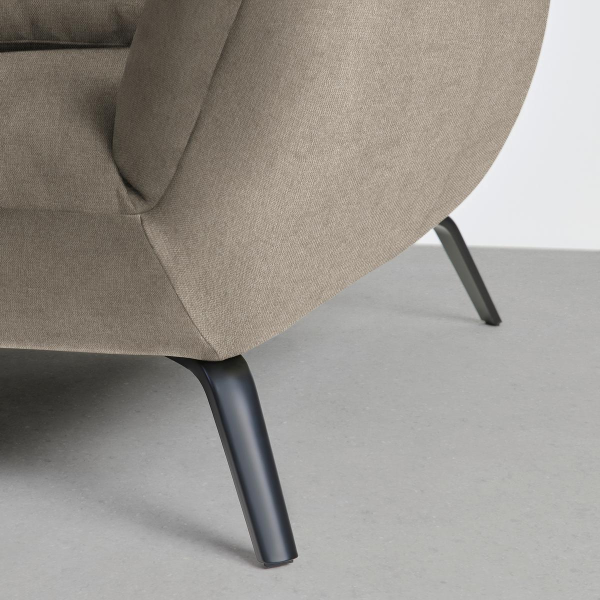 Rohová sedačka TRENDY, ľavá, écru - čierna/écru, Modern, kov/kompozitné drevo (250/93/310cm) - Premium Living