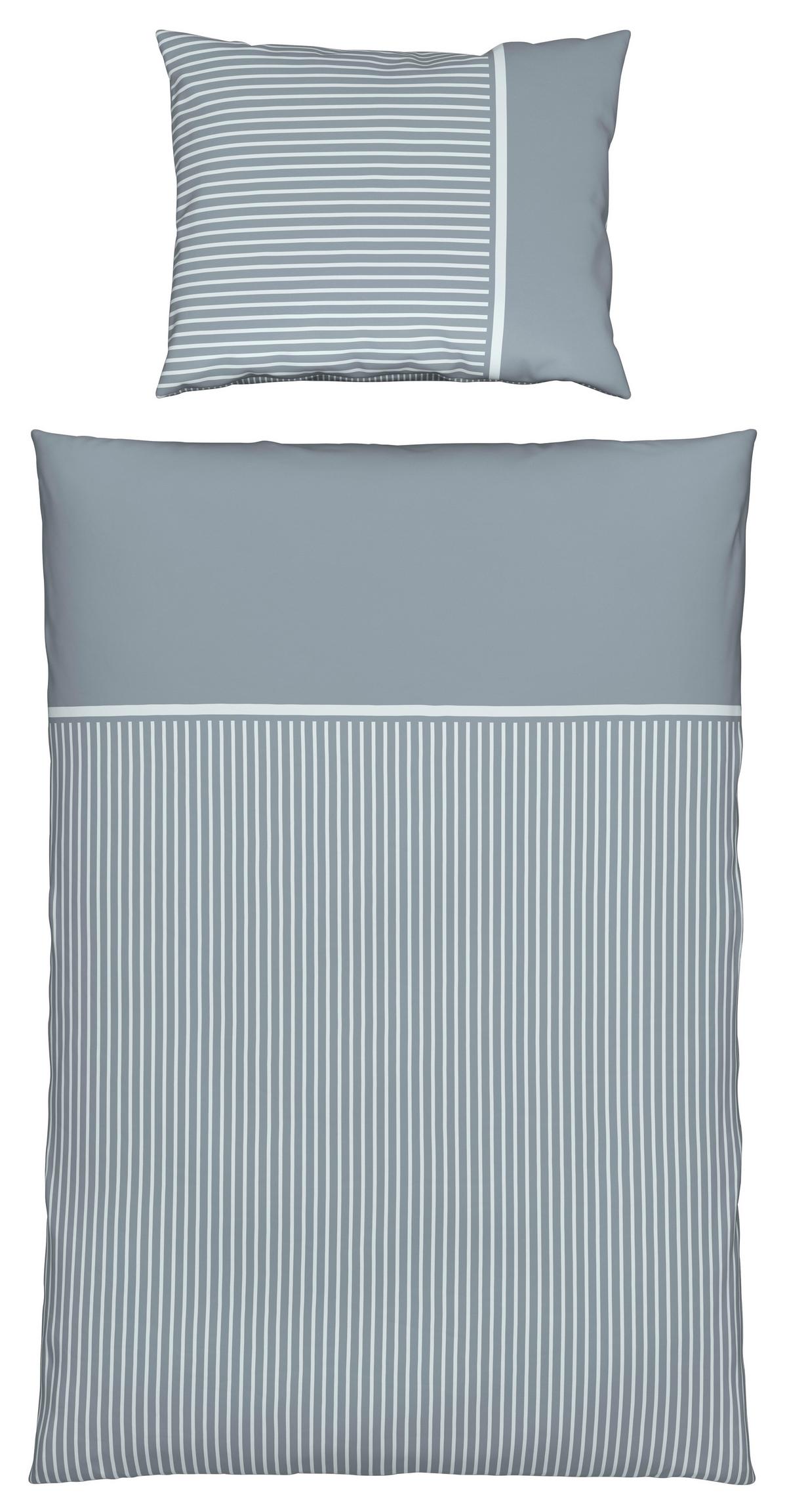 POVLEČENÍ Johannes, 70X90/140X200 cm - šedomodrá, Konvenční, textil (140/200cm) - Mömax