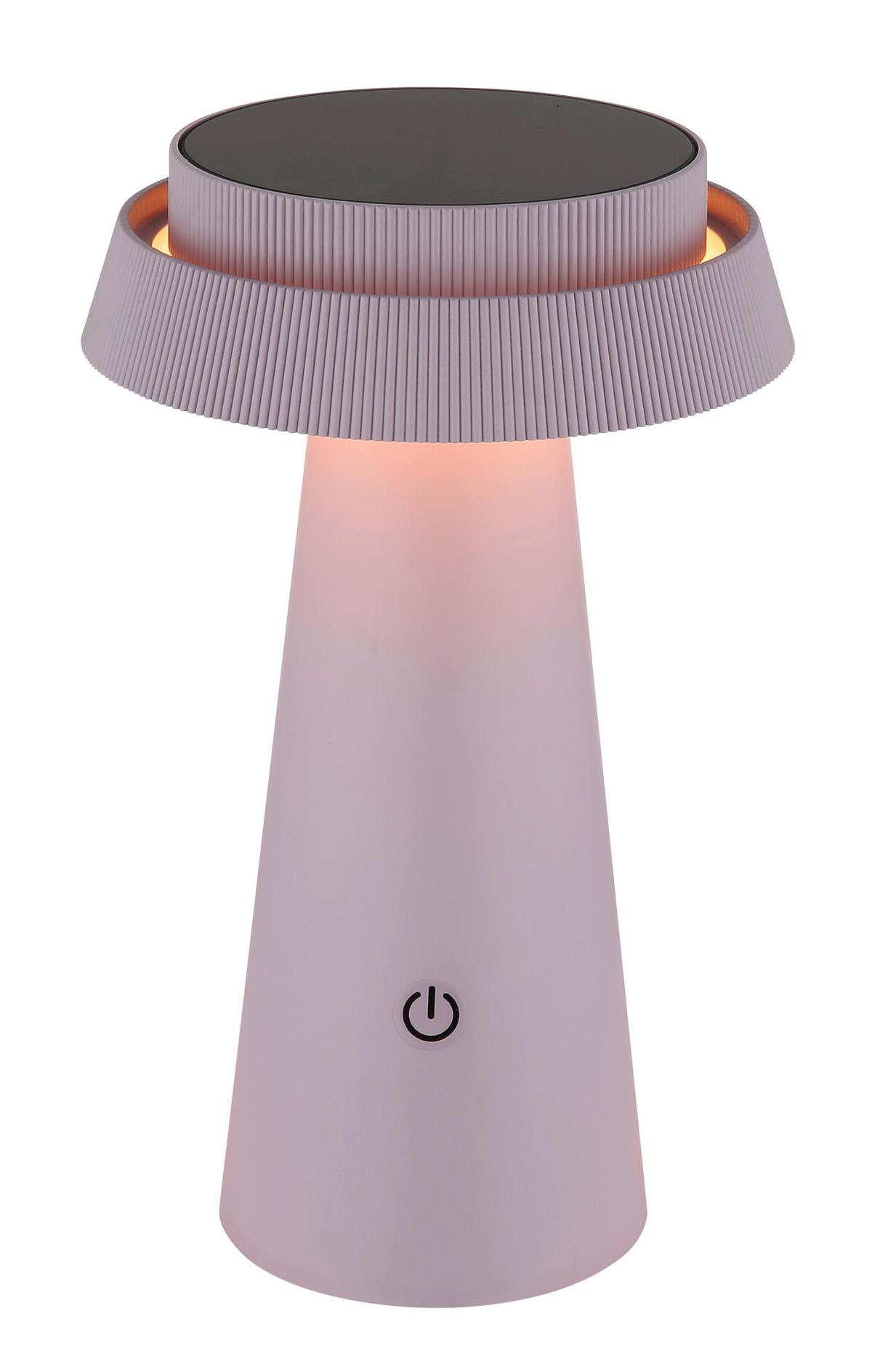 Solarleuchte Memory-Funktion - Pink/Schwarz, Design, Kunststoff (14/23cm) - Globo