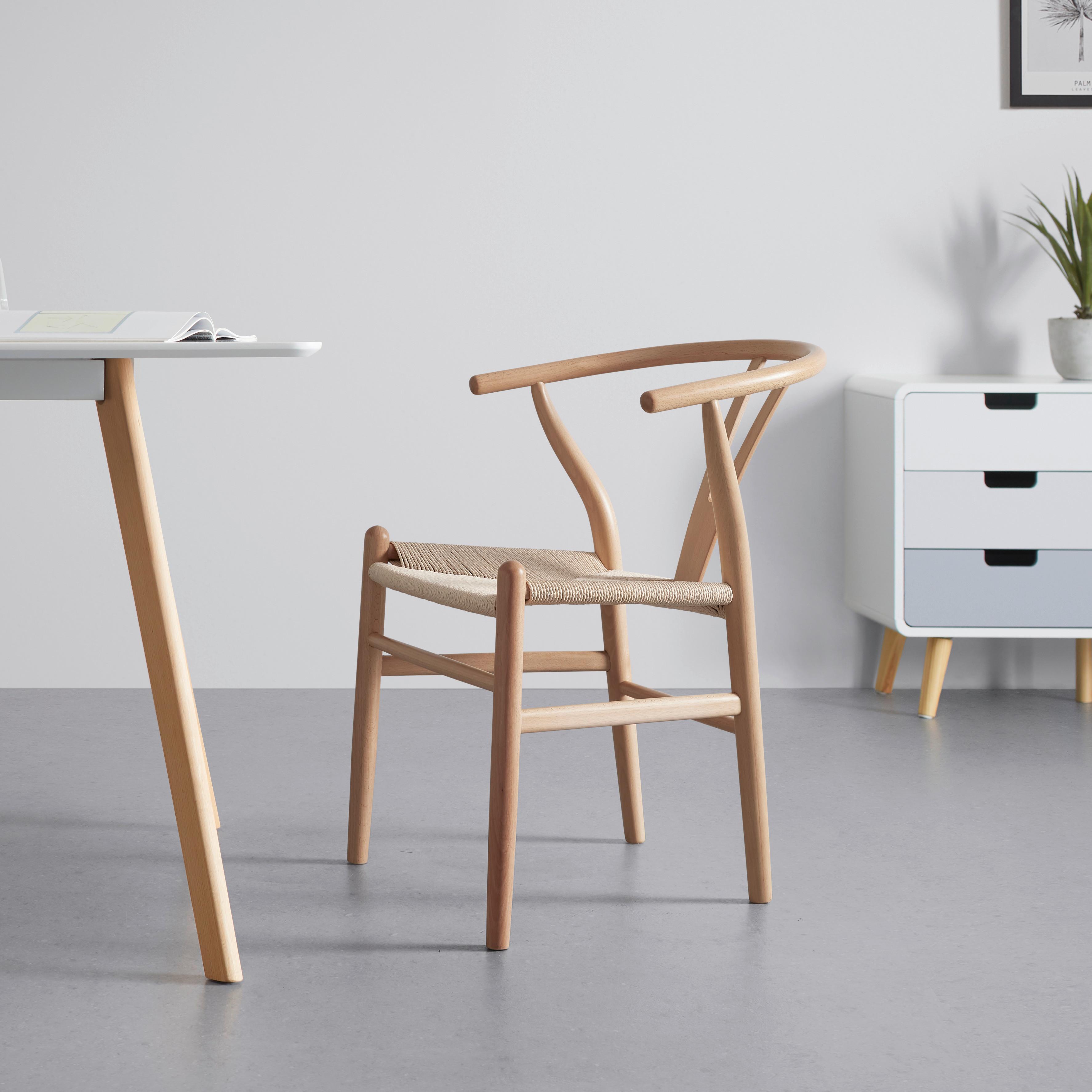 Jedálenská stolička MONICA  masív - prírodná farba, Modern, drevo (56/76/52cm) - Livetastic