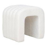 HOCKER Colma Weiß B: 41 cm - Weiß, Design, Holz/Kunststoff (41/36.5/35cm)