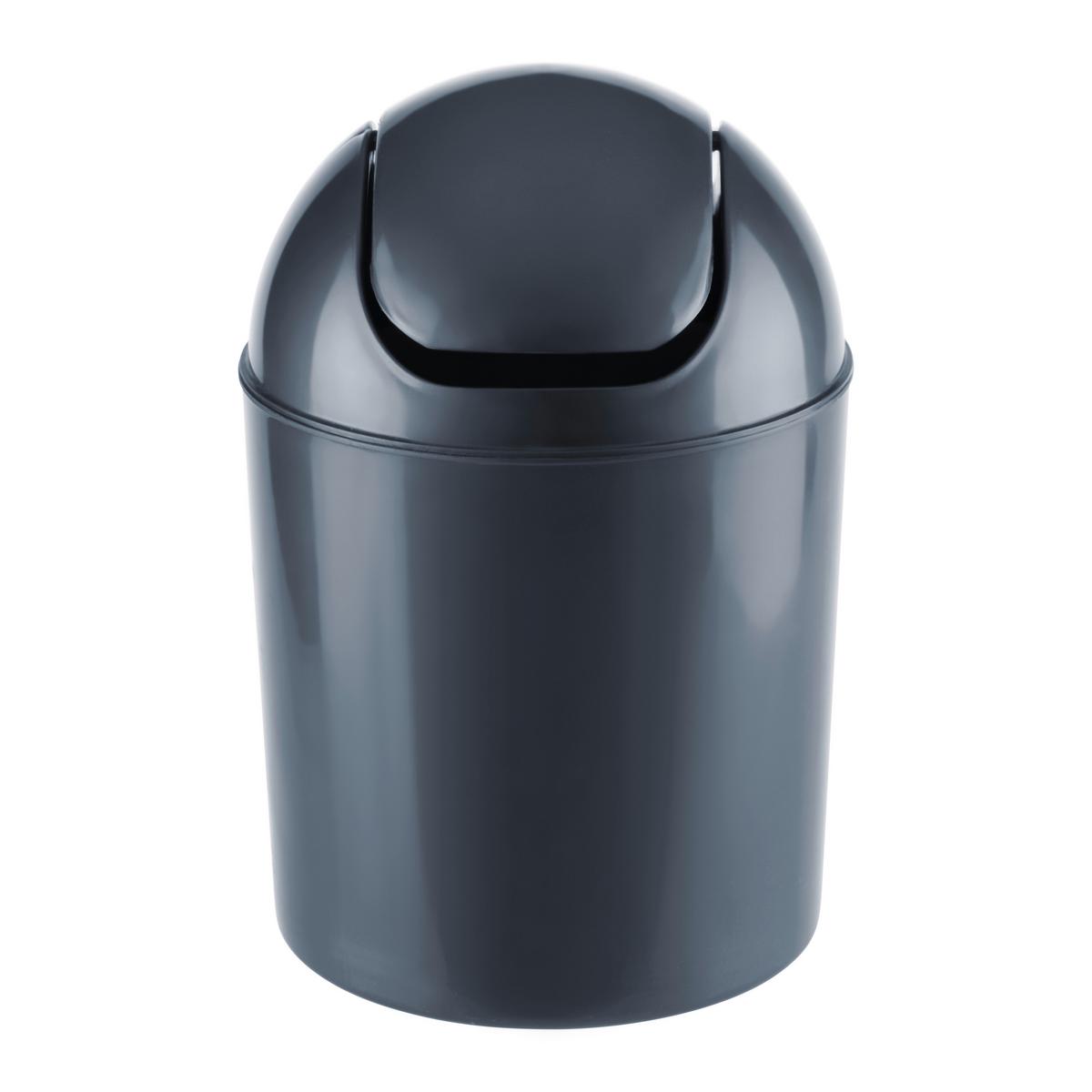 Stolný odpadkový kôš MANUELA - antracitová, Konventionell, plast (13,5/20cm) - Based