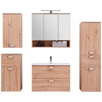 Badezimmer Fresh Eiche Dekor B: 180 Cm - Eiche Artisan/Weiß, KONVENTIONELL, Holzwerkstoff (180/168,5/46,5cm) - Ondega