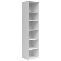 Regál MULTISTAURAUM š: 45cm - bílá/antracitová, Moderní, kompozitní dřevo/plast (45/195/40cm)