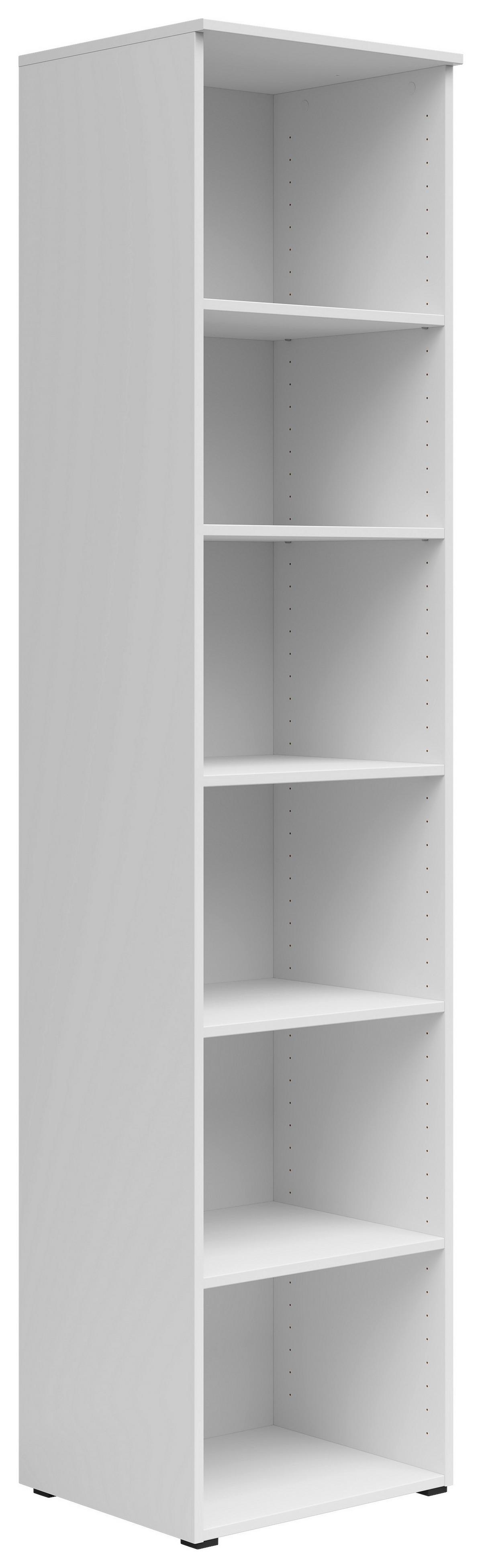 Regál MULTISTAURAUM š: 45cm - bílá/antracitová, Moderní, kompozitní dřevo/plast (45/195/40cm)