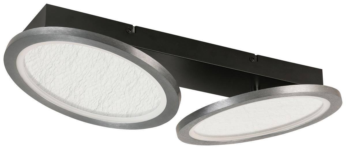 Stropní LED svítidlo DOMINIK - černá/barvy grafitu, Moderní, kov/plast (51/25/8,1cm) - Modern Living