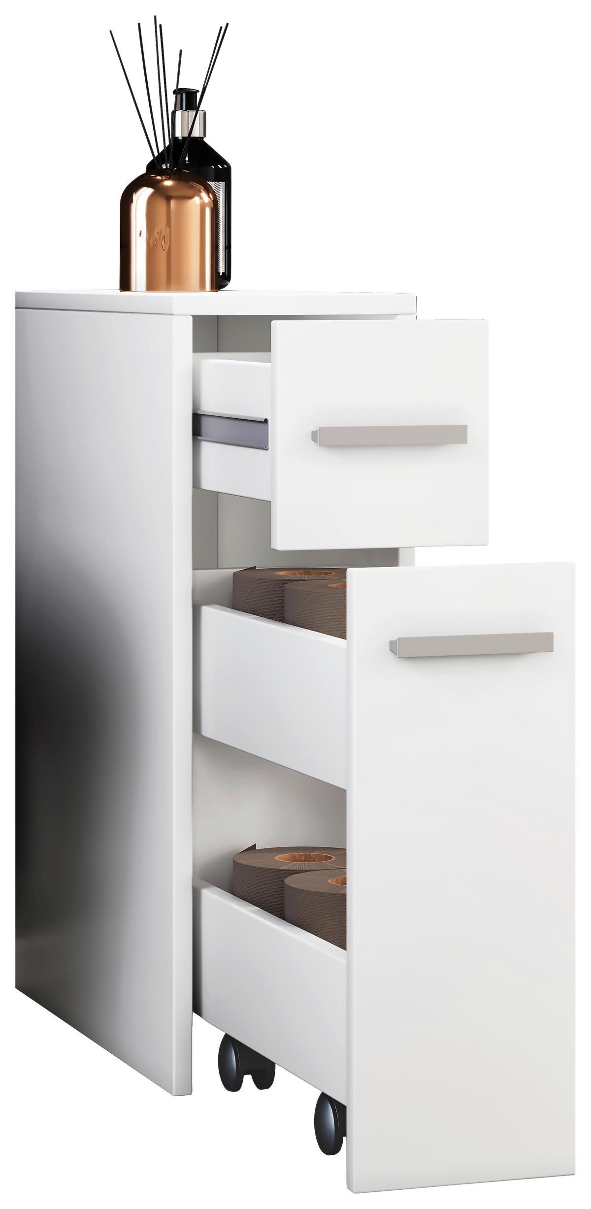 Unterschrank Zalo B: 19,9 cm Weiß - Weiß, MODERN, Holzwerkstoff (19,9/61,4/45cm) - MID.YOU
