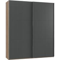 Schwebetürenschrank 200cm Level, Eiche Dekor/graphit - Eichefarben/Graphitfarben, MODERN, Holzwerkstoff (200/236/65cm) - MID.YOU