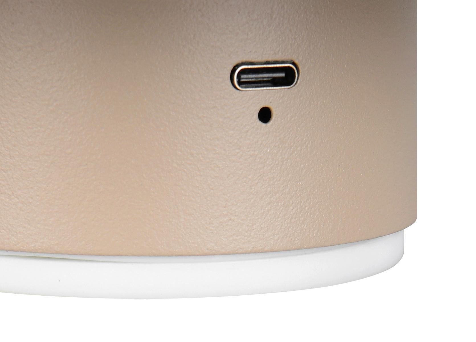 LED-Wandleuchte Davey Beige D: 15,5 cm - Beige, Design, Metall (15,5/8,4cm)