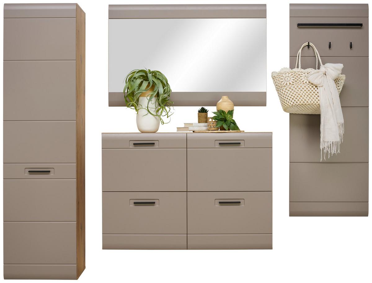 Garderobenpaneel Auris Grau B: 60 cm Mit 3 Haken - Eichefarben/Grau, MODERN (60/162,2/1,9cm) - Luca Bessoni