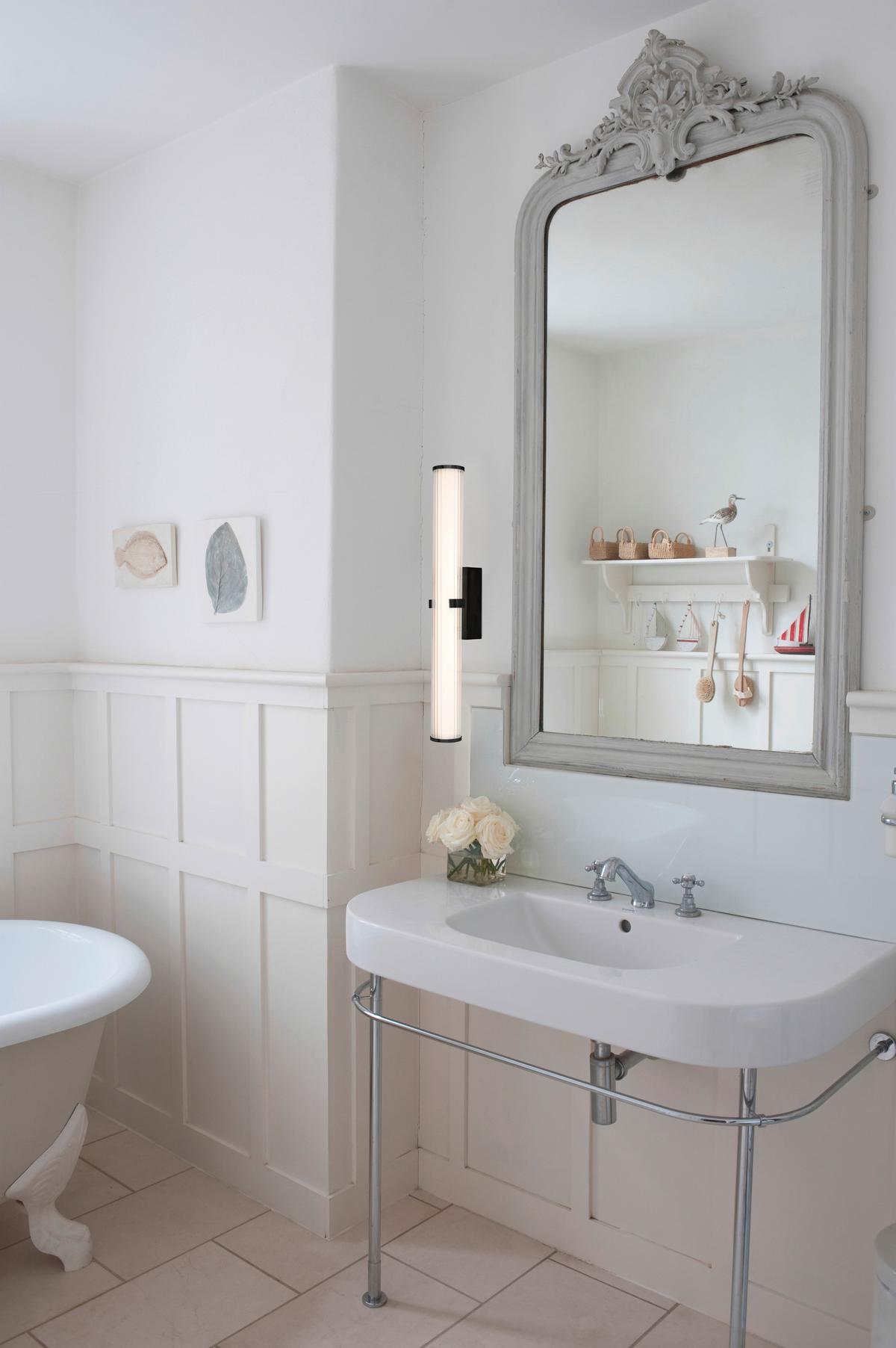 Badezimmer-Wandleuchte Clamp 63126-1bk - Klar/Schwarz, Design, Glas/Metall (9/63cm)