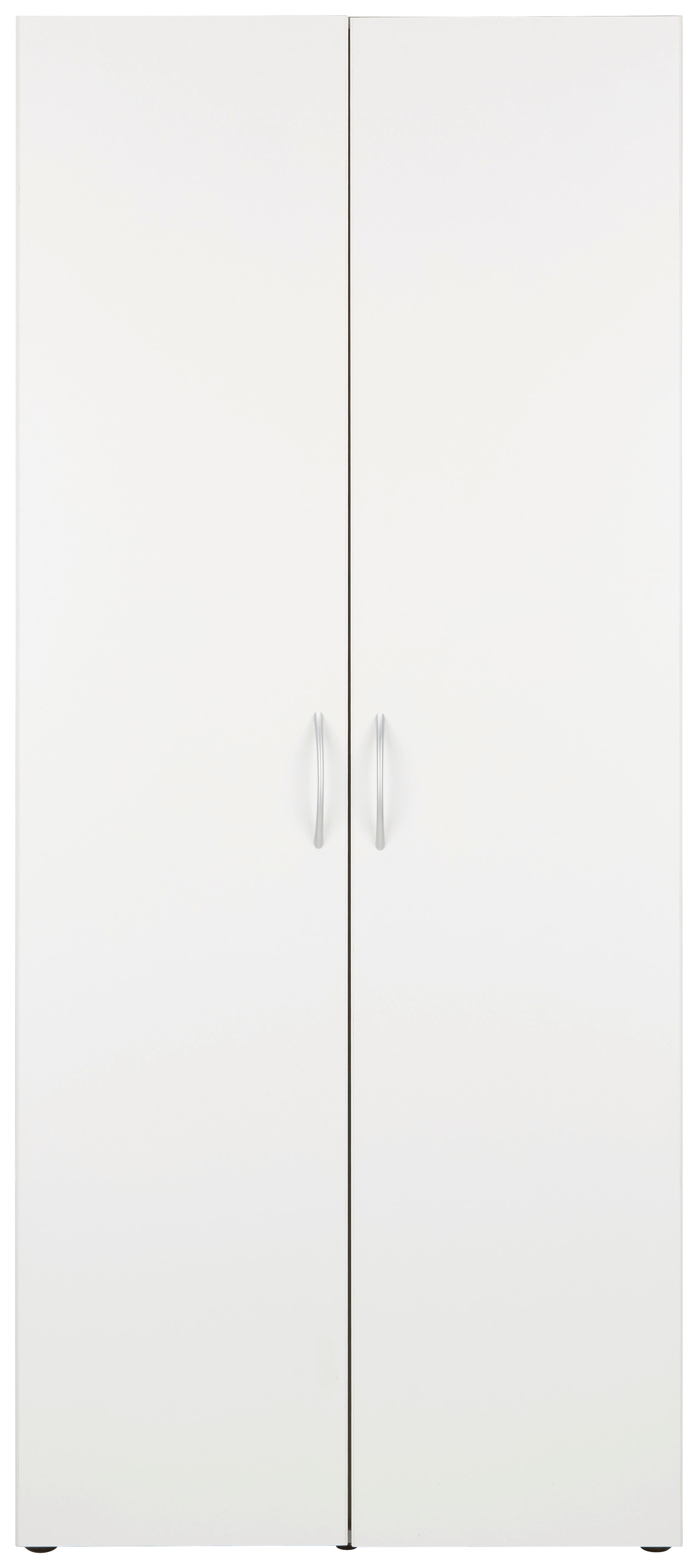 Víceúčelová Skříň Mrk - bílá/barvy hliníku, Konvenční, kompozitní dřevo/plast (80/185/40cm) - Modern Living
