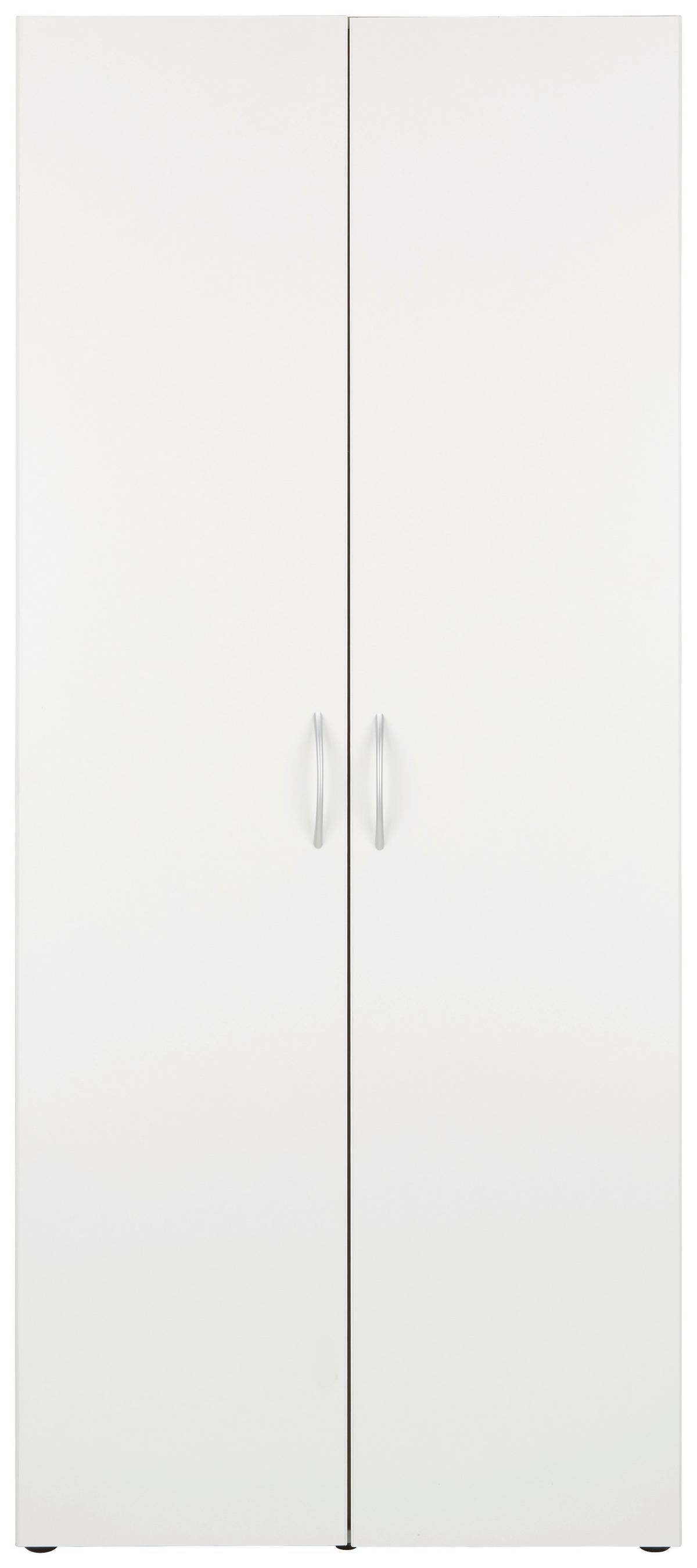 VIACÚČELOVÁ SKRIŇA MRK - biela/hliníková, Konventionell, kompozitné drevo/plast (80/185/40cm) - Mömax