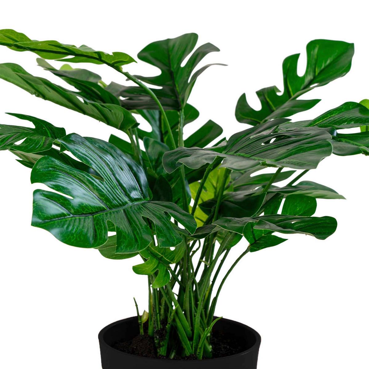 Kunstpflanze Monstera Grün B: 40 Cm - Grün, Design (40/45/40cm)