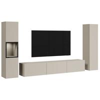 OBÝVACIA STENA BERLIN III - sivá/kašmírová, Design, kompozitné drevo/sklo (240/130/31cm) - P & B