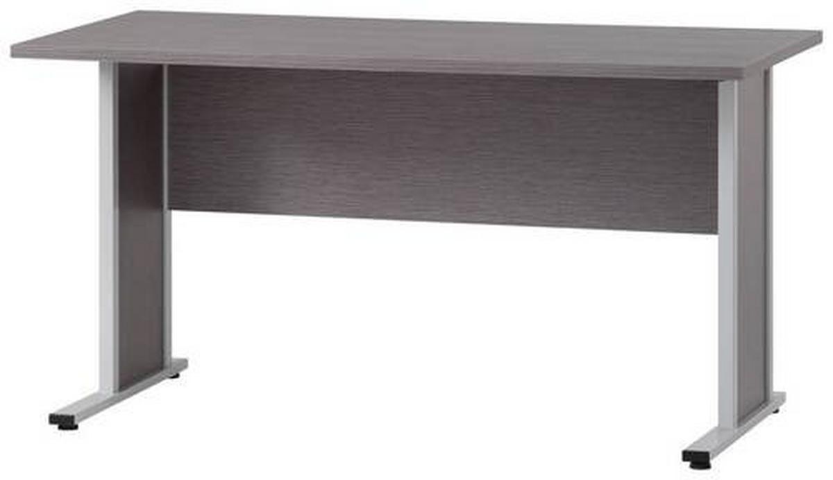 SCHREIBTISCH 4000 SET SCHREIBTISCH 4100 - Silberfarben/Hellgrau, MODERN, Holzwerkstoff/Metall (140/65/72,2cm) - MID.YOU