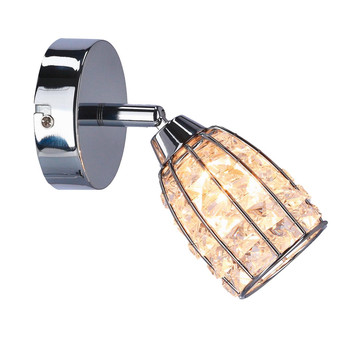 Strahler 91-13385 Shiba - Chromfarben/Transparent, KONVENTIONELL, Glas/Metall (15/8.5cm)