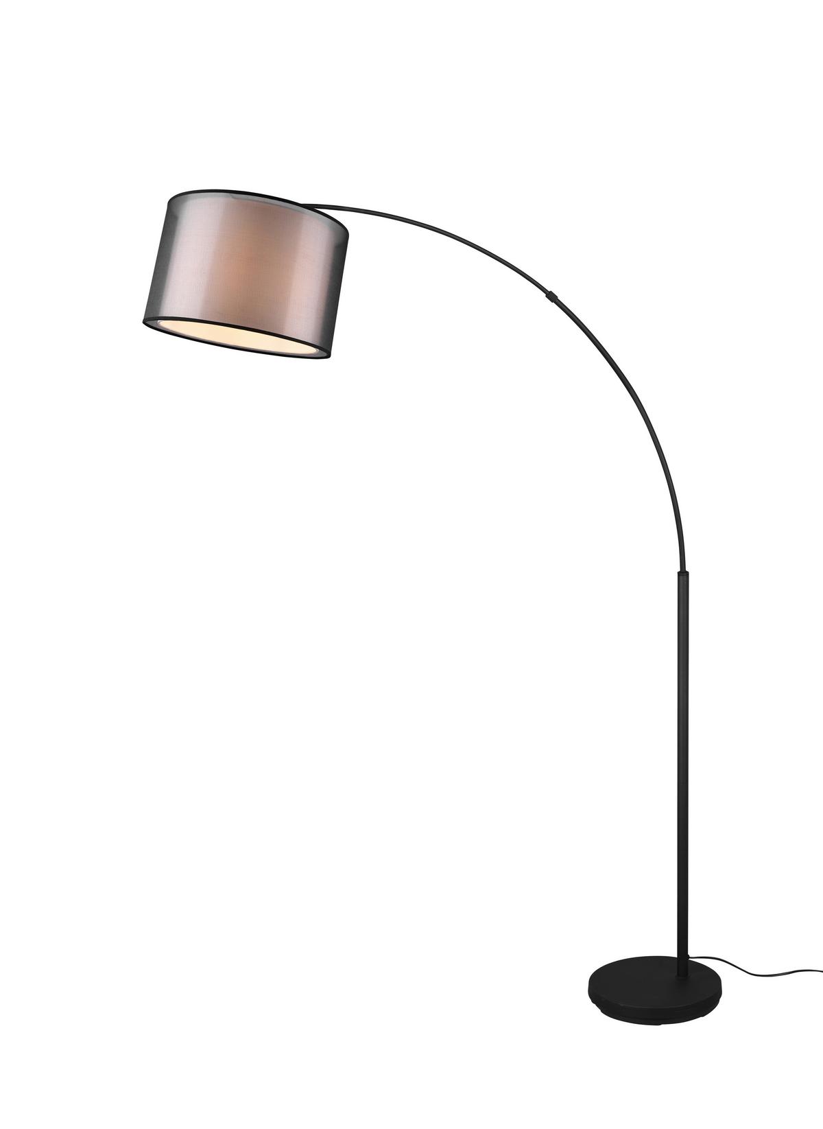 Stehlampe Burton Grau, Schwarz 411490132 Burton - Schwarz/Grau, Basics, Textil/Metall (35/171cm) - Trio Leuchten