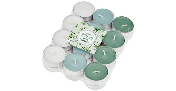 Teelicht Home Collection Anti-Tabak, 24 Stk. - Dunkelgrün/Weiß, Basics - Ondega