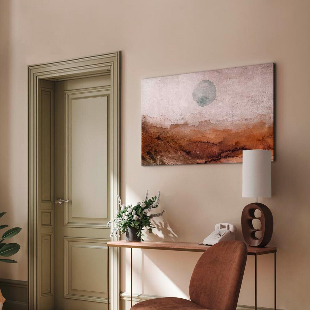 Leinwandbild Braun Schwarz B: 90 Cm - Schwarz/Braun, Basics, Holz/Textil (90/60/1.2cm) - artgeist