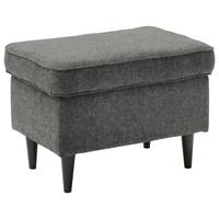 Hocker Oskar Anthrazit B: 63 Cm - Anthrazit/Schwarz, Basics, Textil (63/43/42cm) - MID.YOU