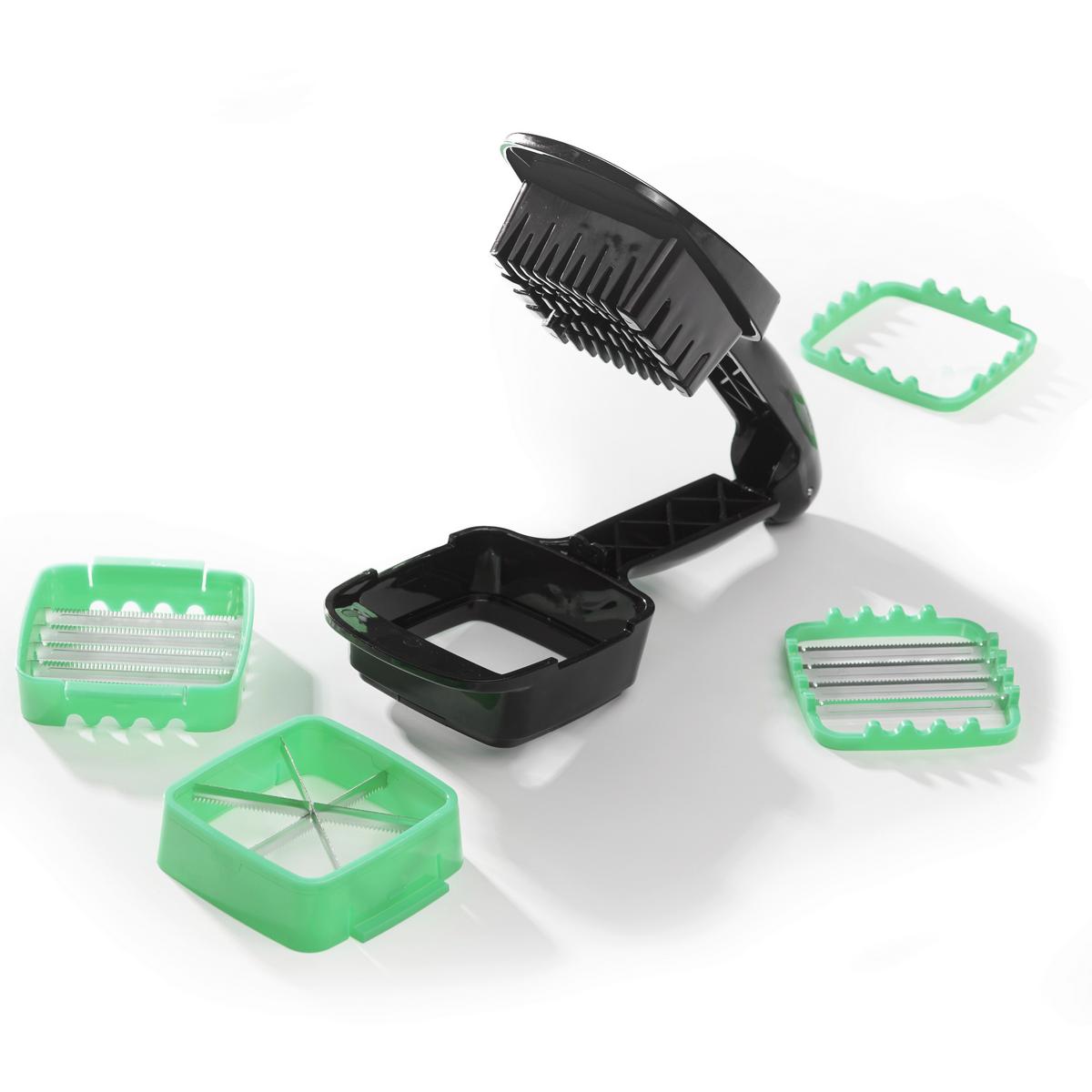 Küchenhelfer-Set Nicer Dicer Quick 5 -Teilig. - Schwarz/Grün, Basics, Kunststoff/Metall - Genius