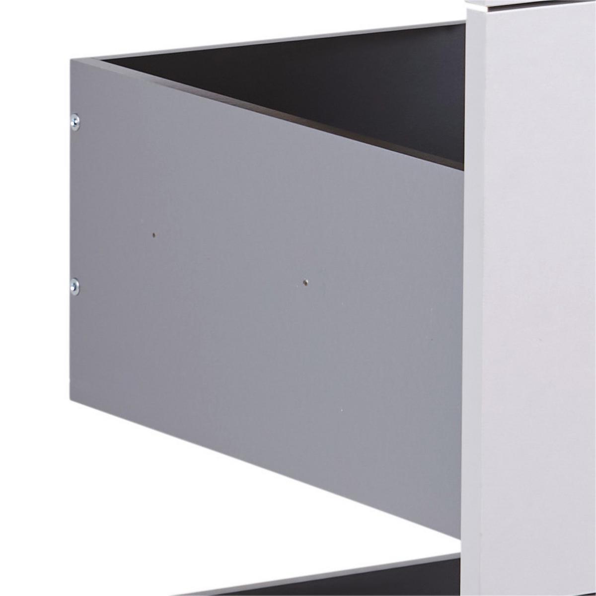Schubladeneinsatz Unit Hellgrau B: 45,3 Cm 4 Fächer - Hellgrau, MODERN, Holzwerkstoff (45,3/83/47cm) - Ondega