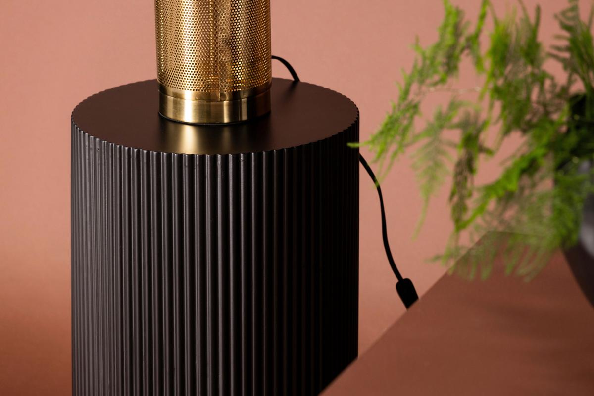 Beistelltisch Lenox - Schwarz, Design, Holzwerkstoff (30,5/30,5/50cm) - Livetastic