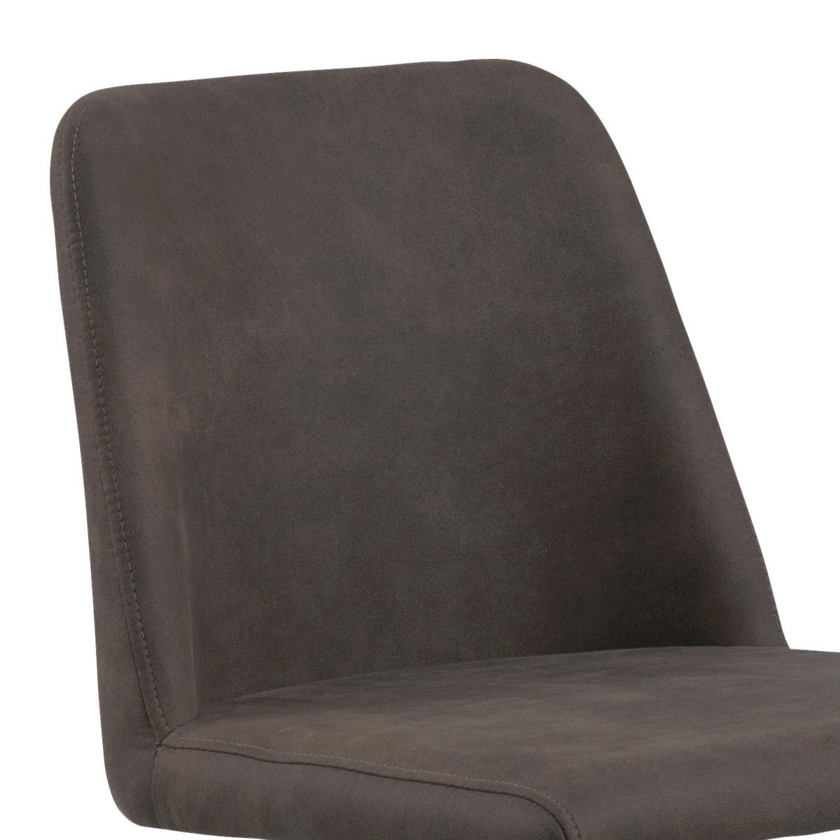 Barhocker Höhenverstellbar Mit Lehne Avanja Anthrazit - Anthrazit/Schwarz, KONVENTIONELL, Textil/Metall (51/52-75,5/48,5cm) - Livetastic