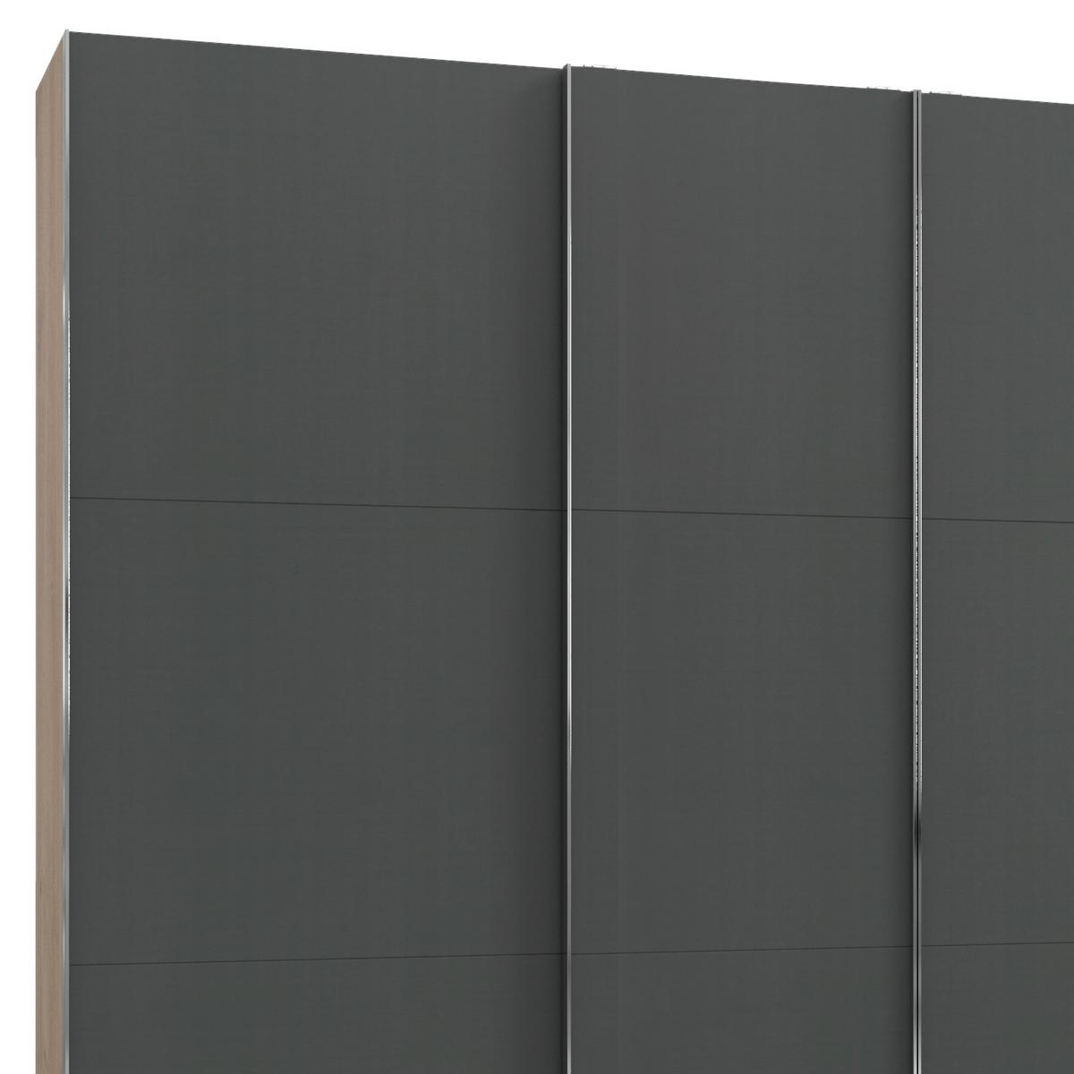 Schwebetürenschrank 350cm Level 36 B, Eiche/graphit - Eichefarben/Graphitfarben, Basics, Holzwerkstoff (350/216/65cm) - MID.YOU