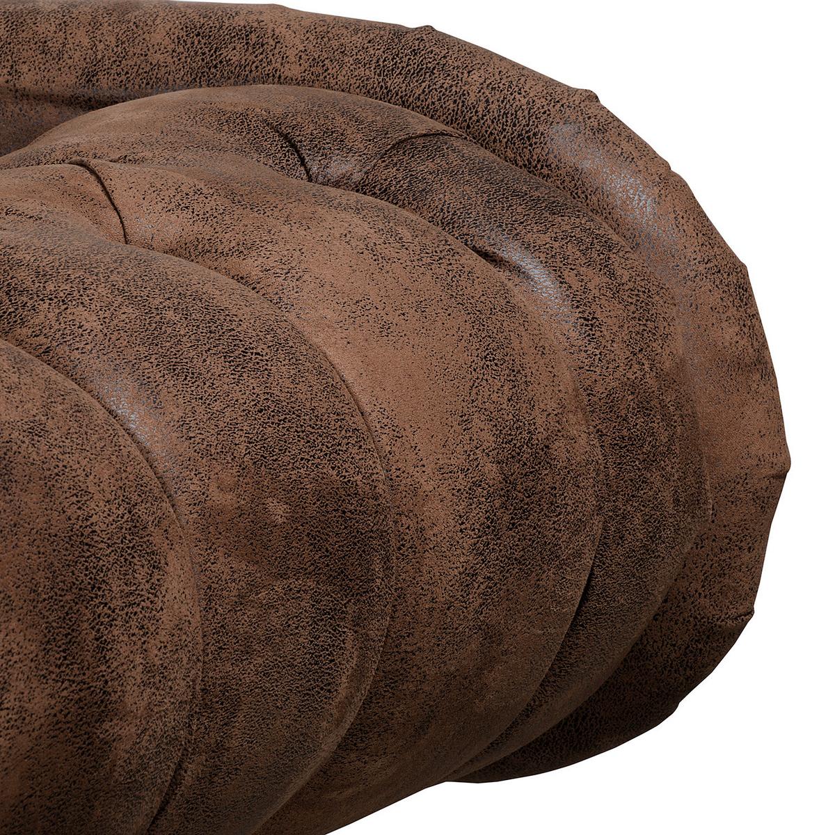 Récamiere Pako Dunkelbraun B: 185cm - Dunkelbraun/Braun, Design, Textil (185/93/75cm) - Livetastic