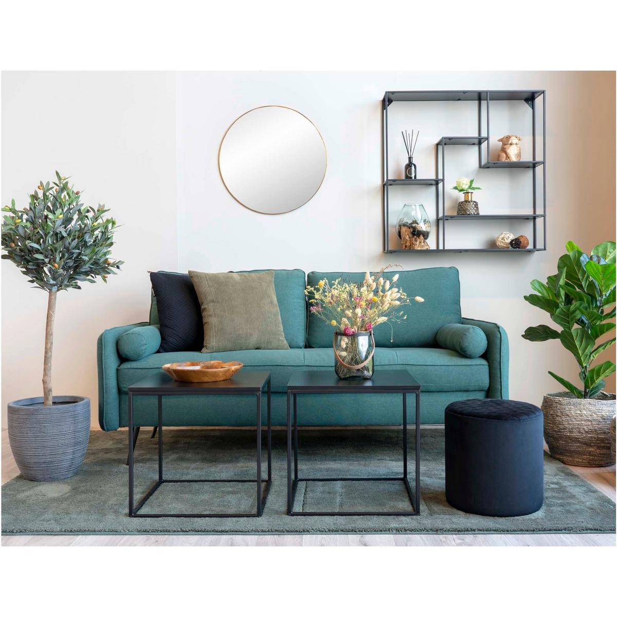 Beistelltisch Vita Schwarz, L/b/h: 45x45x45cm - Schwarz, Basics, Holzwerkstoff/Metall (45/45/45cm)