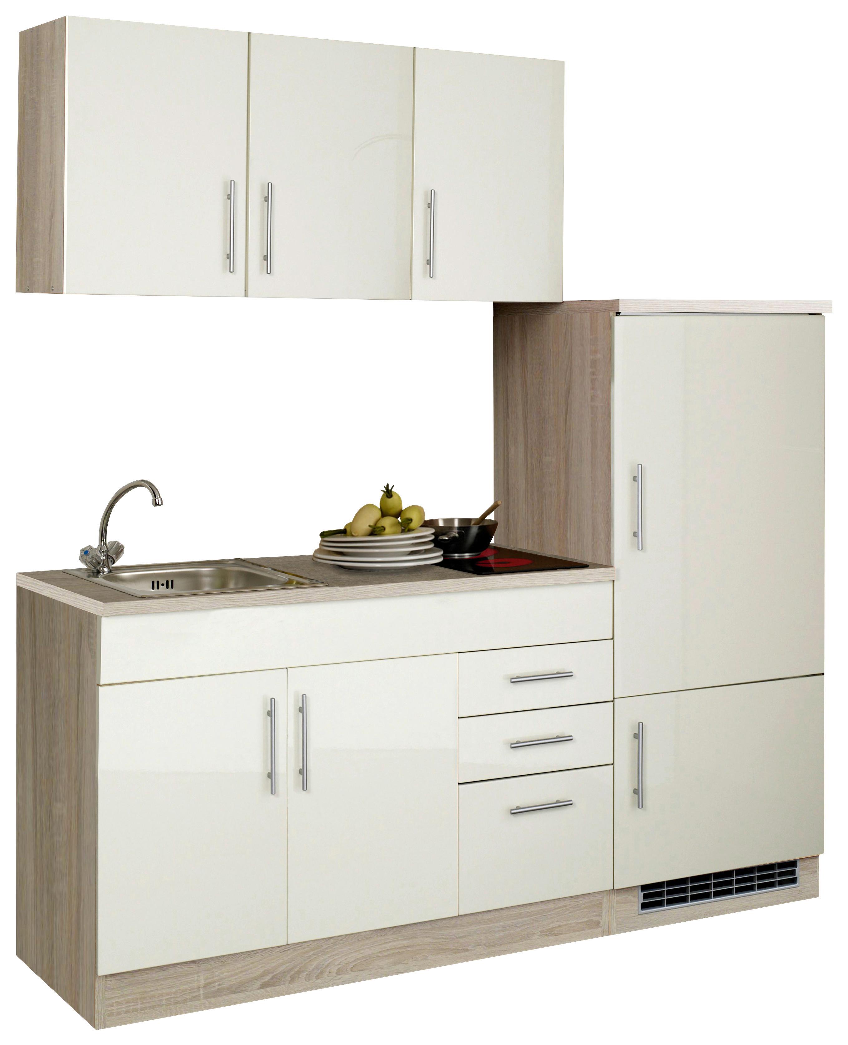 Küchenblock Toronto Creme/eiche Dekor B: 180 Cm - Eichefarben/Creme, MODERN, Holzwerkstoff (180cm) - Held