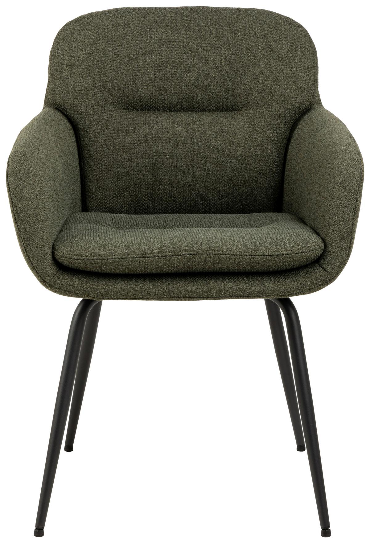 Židle s područkami zelená/černá - černá/zelená, Design, kov/textil (58/84/59cm) - MID.YOU