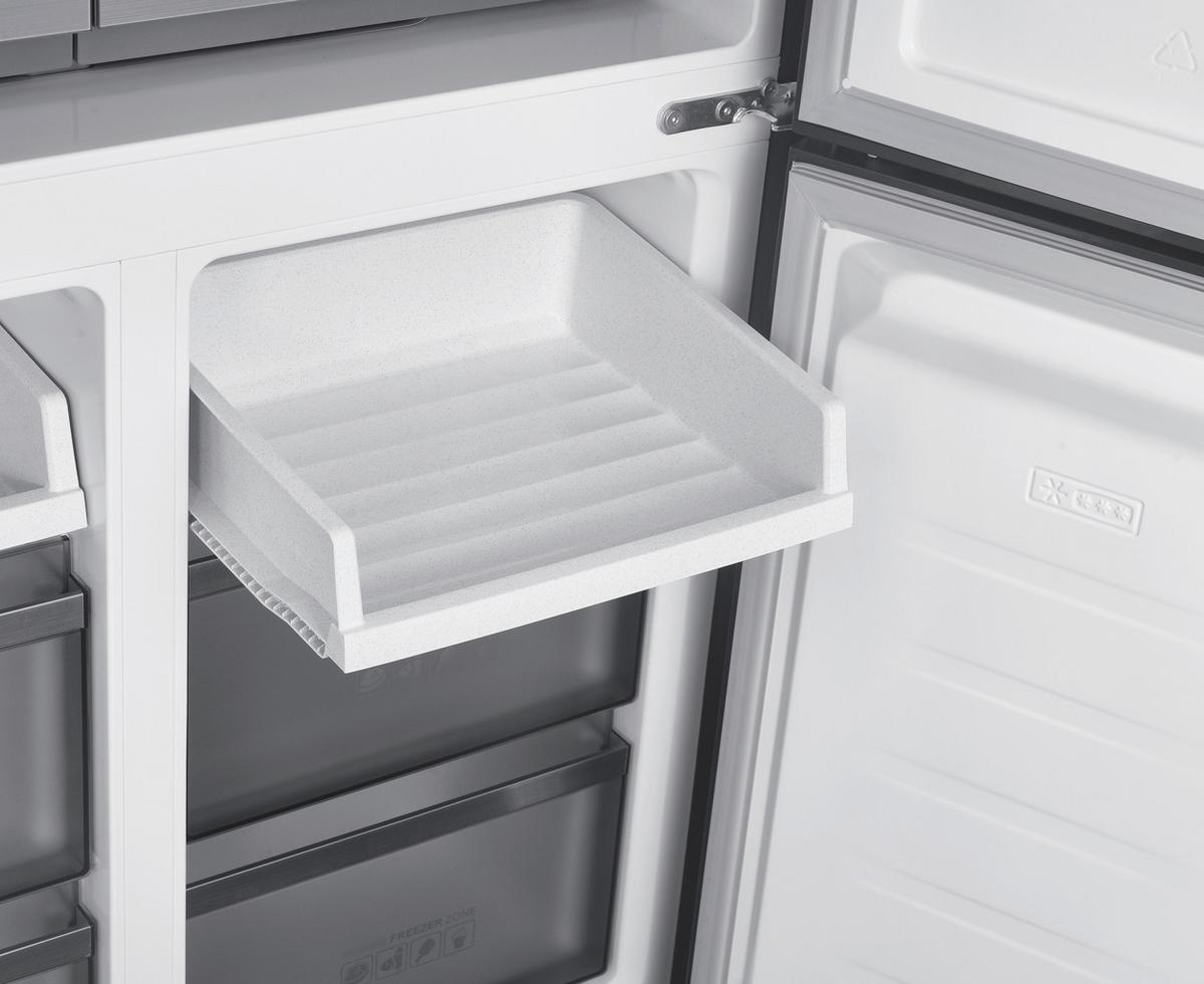 Side-By-Side Msi 500 Edelstahlfarben, - Edelstahlfarben, Basics, Glas/Kunststoff (90,5/190,2/59,7cm) - CEEM