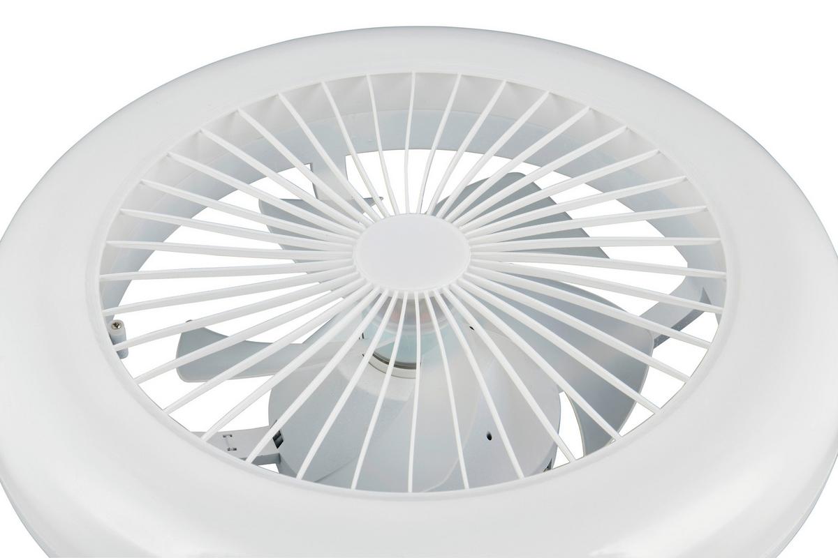 Deckenventilator Weiß Transparent D: 45 cm - Transparent/Weiß, Basics, Kunststoff (45,0/14,0cm)