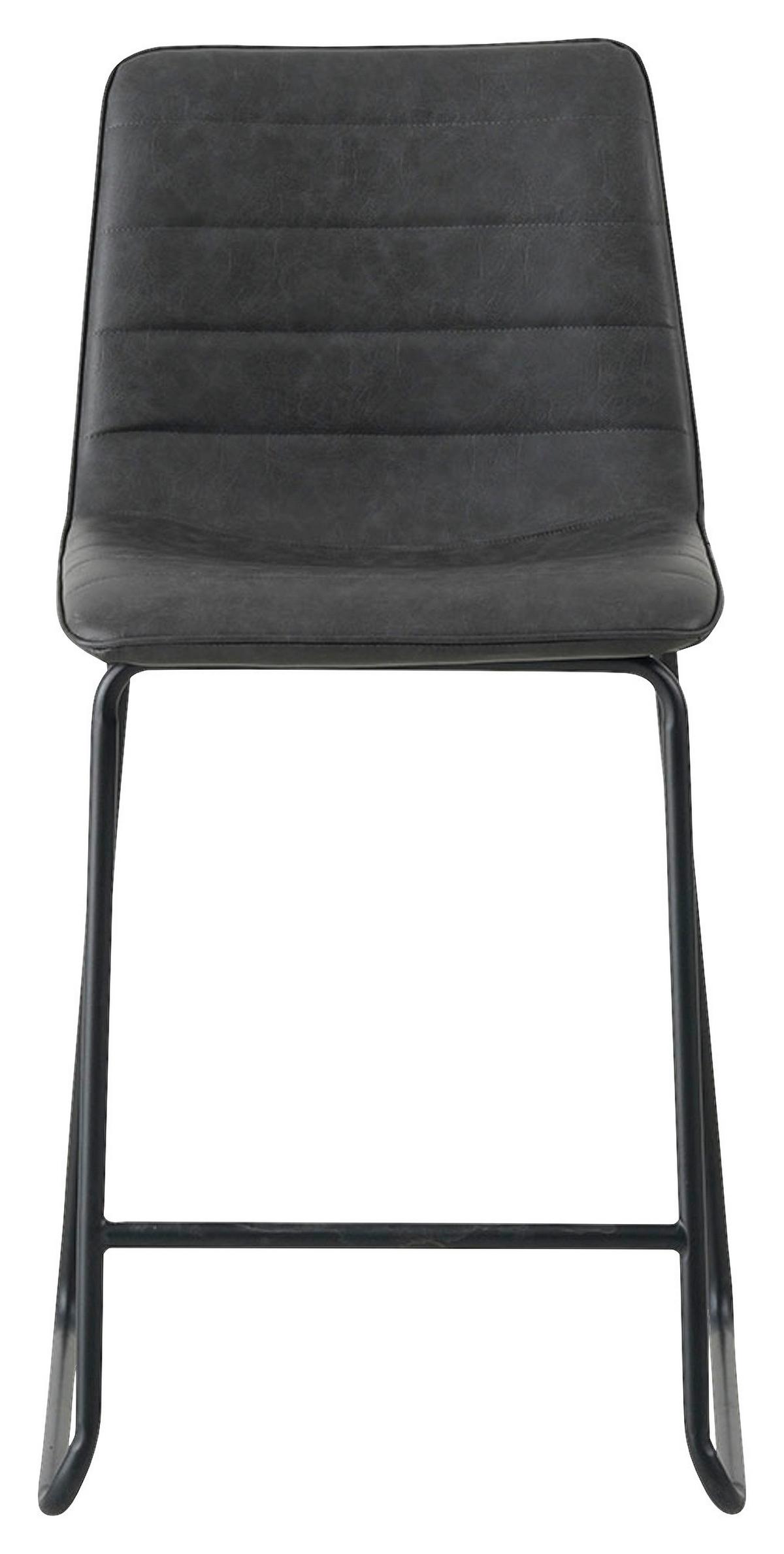 Barhocker-set Milan - Anthrazit/Schwarz, KONVENTIONELL, Kunststoff/Textil (49/98/54,5cm) - MID.YOU