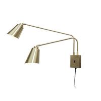 Wandleuchte Bremen 2-Flammig mit Schalter - Goldfarben, Basics, Metall (12/12/2,5cm) - It's about Romi