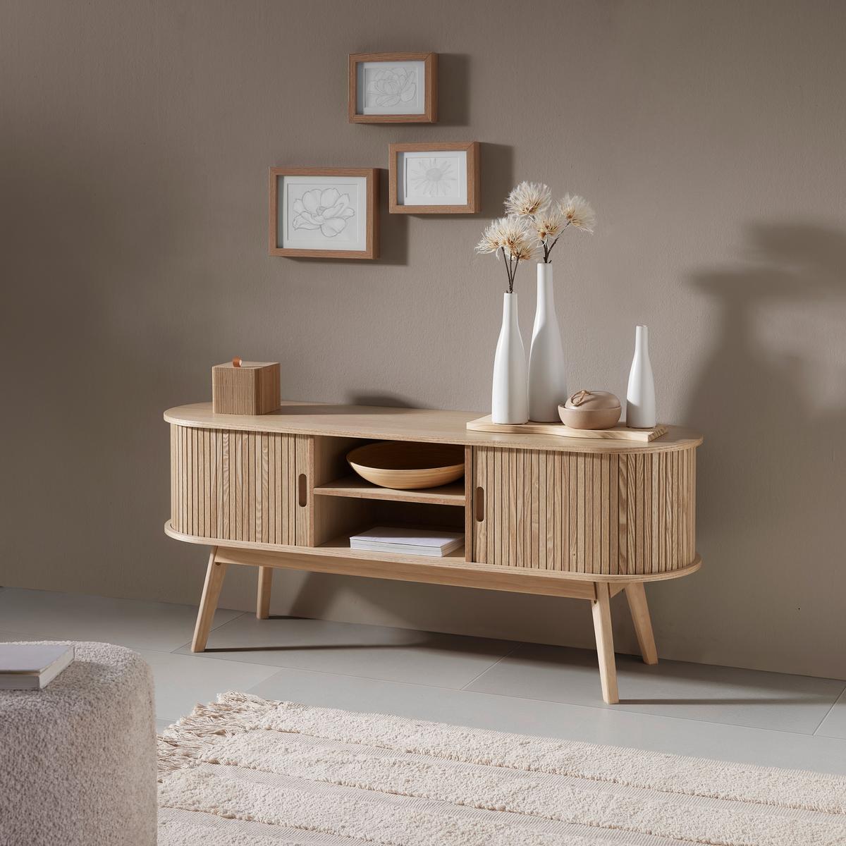 Komoda SKANDY - prírodná farba, Modern, drevo/kompozitné drevo (120/50/35cm) - Premium Living