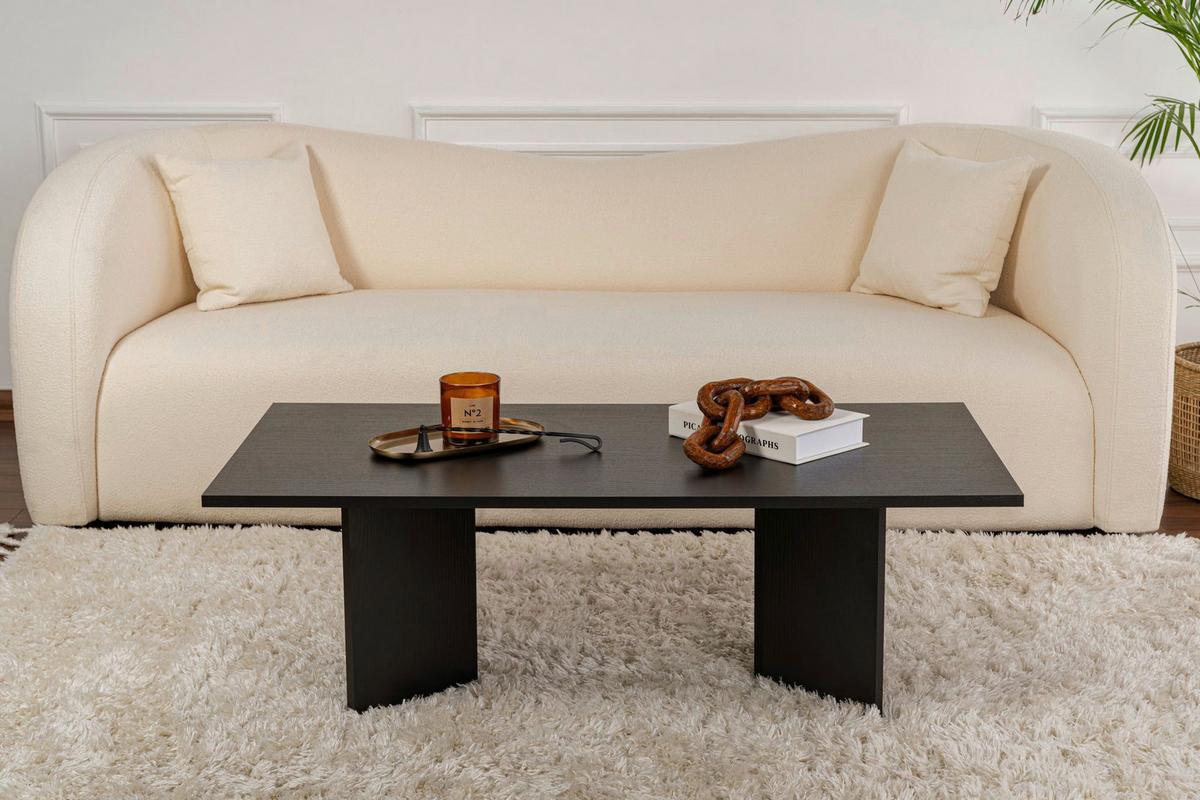 Couchtisch Sabin Schwarz B: 119cm - Schwarz, Design, Holzwerkstoff (119/40/60cm) - MID.YOU