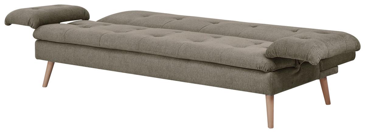Schlafsofa Armano Braun B: 190 cm - Braun/Naturfarben, Basics, Holz/Textil (190/83/87cm) - P & B