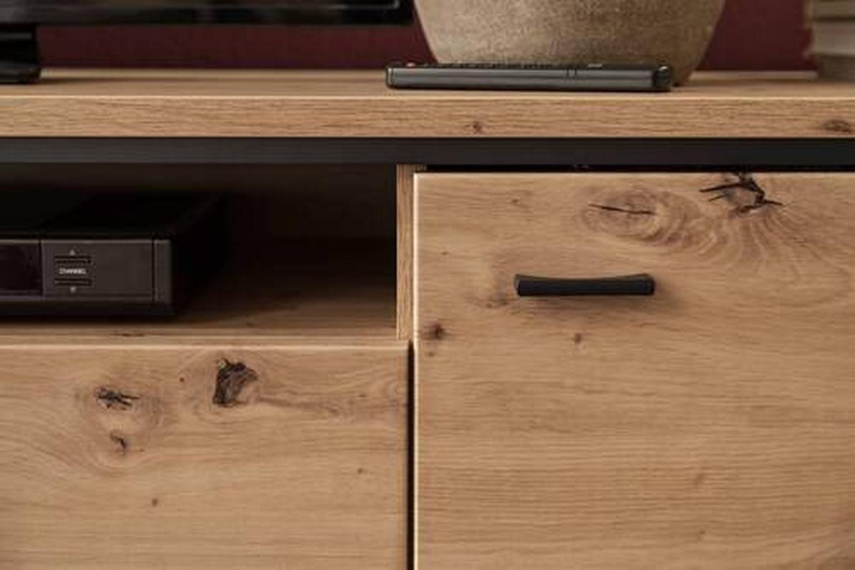 TV-Element Buenos Aires B: 183 cm Anthrazit/Eiche Dekor - Eichefarben/Anthrazit, Design, Holzwerkstoff/Metall (183/60/50cm) - MID.YOU