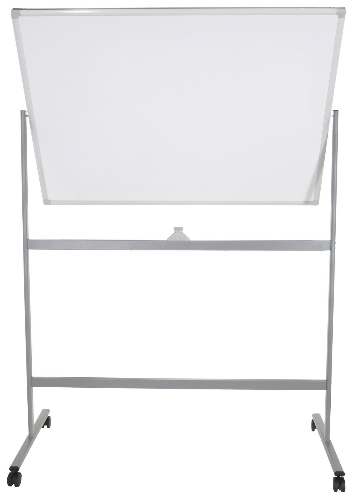 Whiteboard Multiboard I - Silberfarben/Weiß, Basics, Metall (128/187/54cm) - MID.YOU