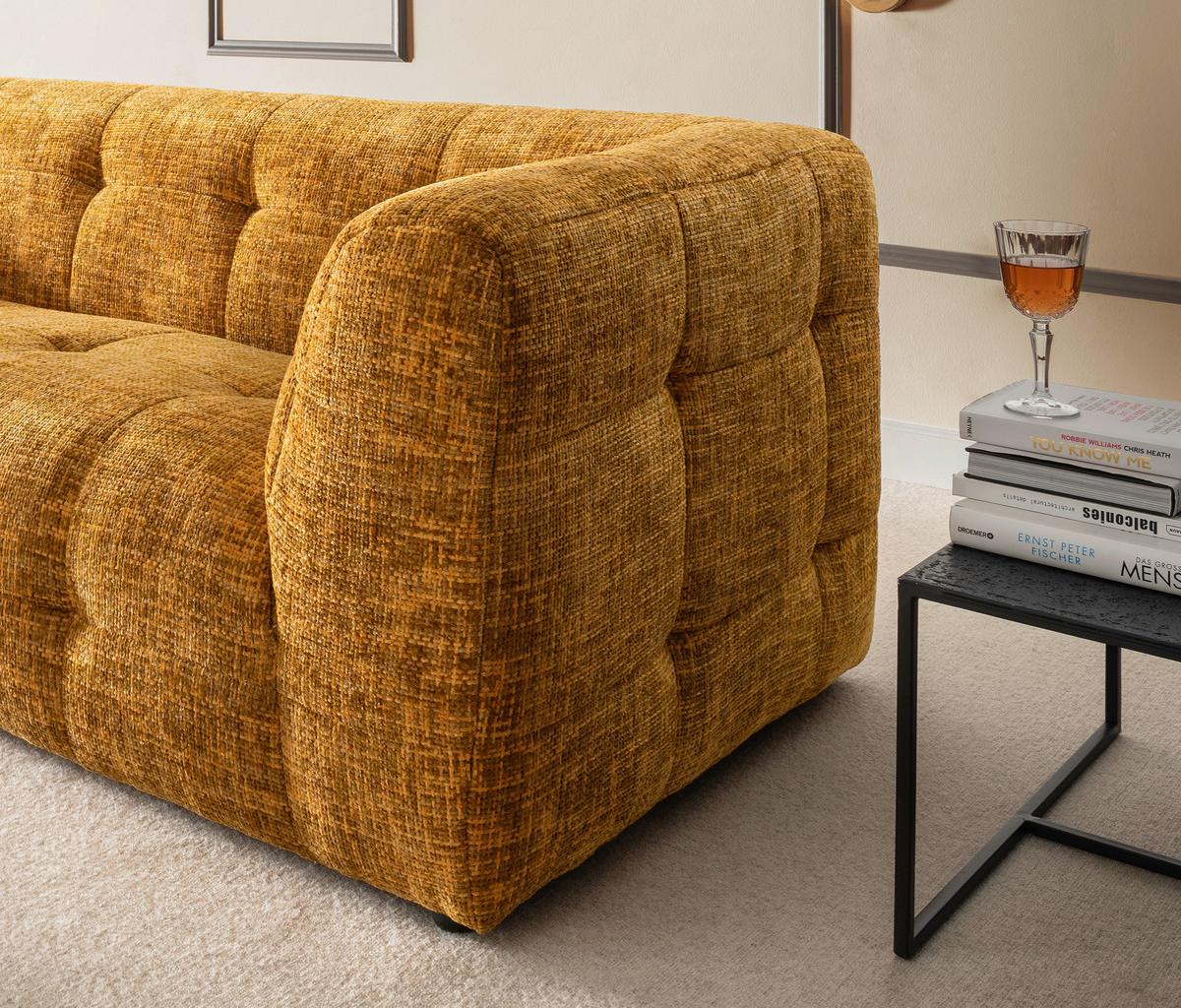 2-sitzer-sofa Velice, Goldfarben B: 184 Cm - Gelb/Goldfarben, Design, Textil (184/72/95cm) - Livetastic