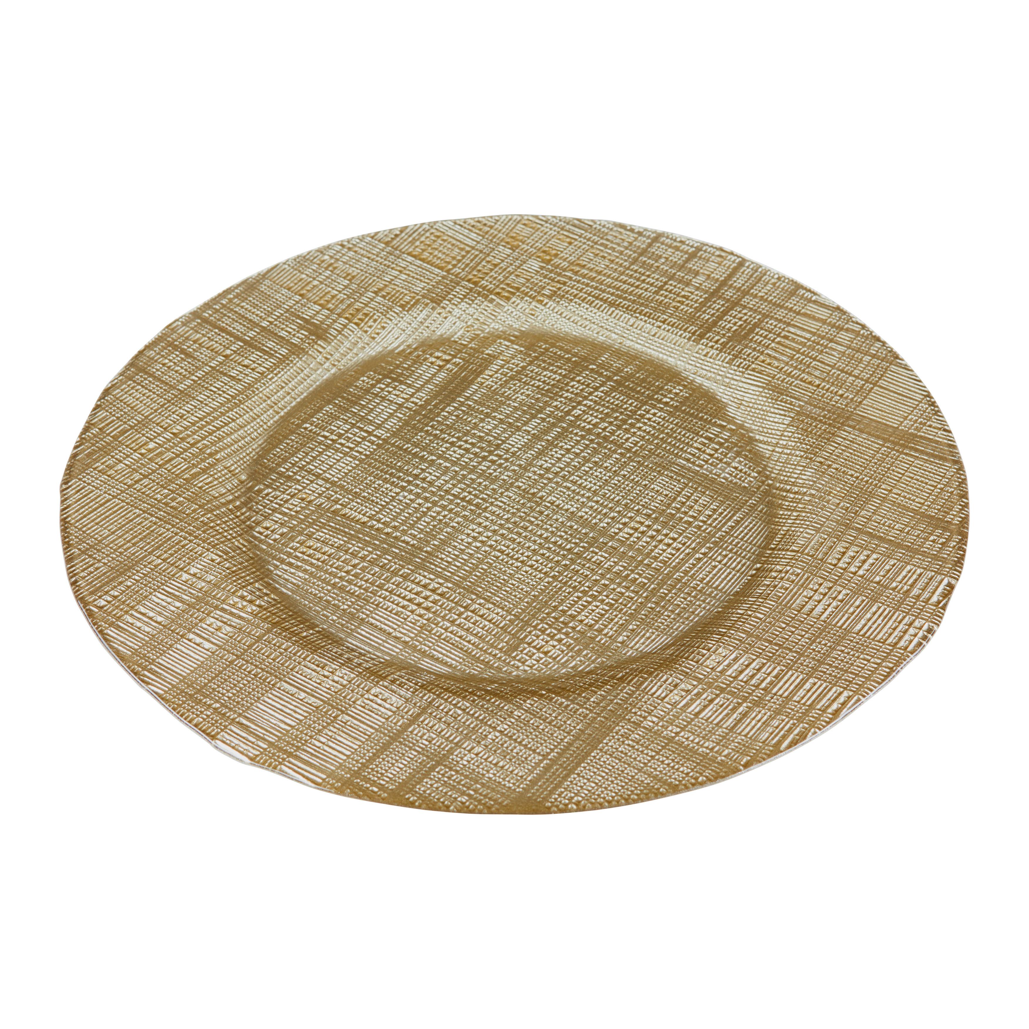 Platzteller Folke - Champagner, Design, Glas (33cm) - Luca Bessoni
