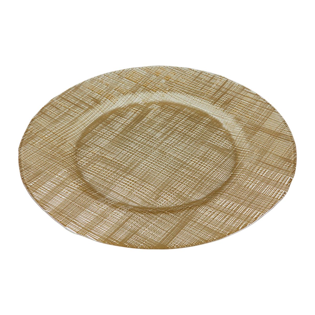 Dísztányér Folke - Pezsgő, Design, Üveg (33cm) - Luca Bessoni