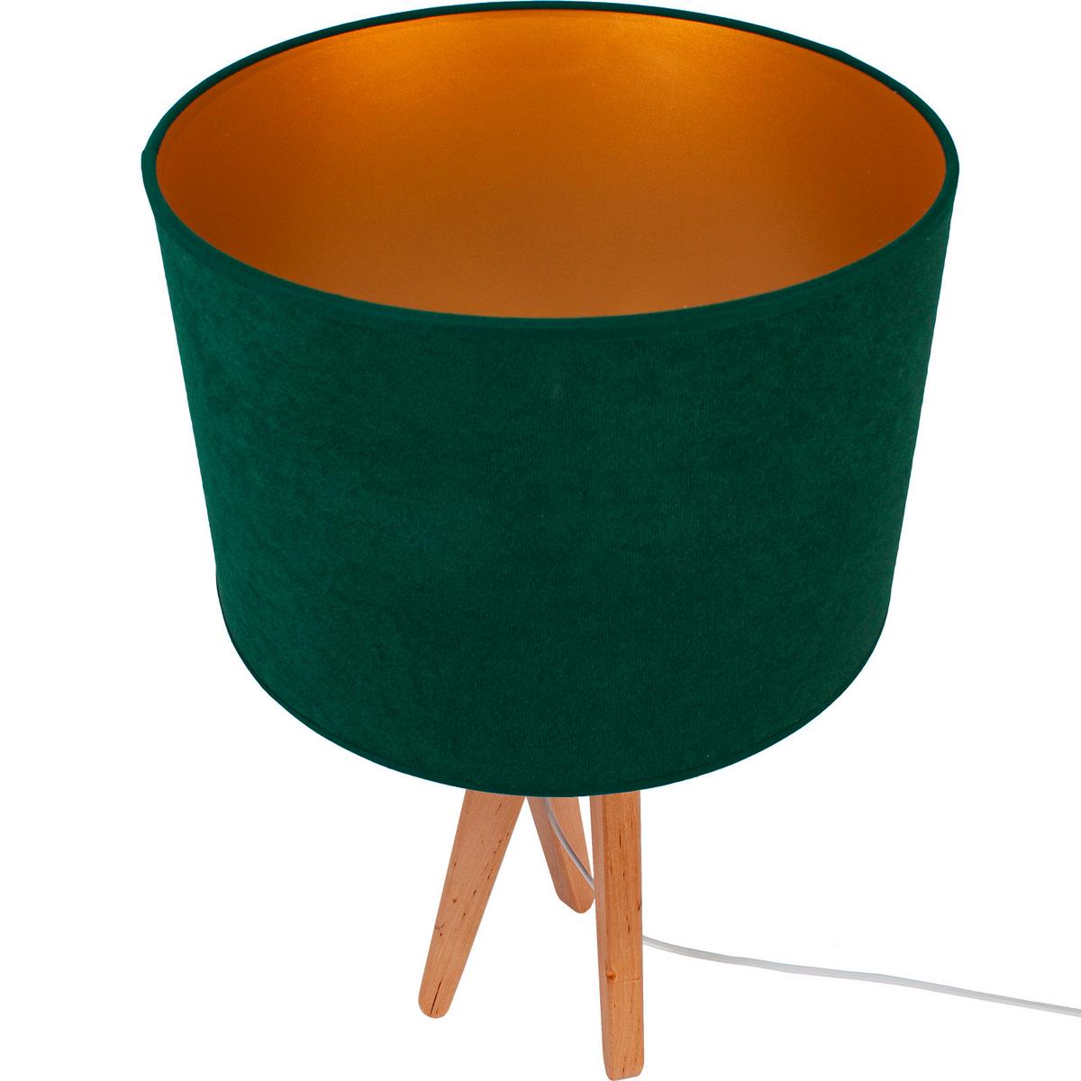 Tischleuchte 4210453 Trivet - Natur/waldgrü - Waldgrün/Naturfarben, Basics, Holz (30/55cm)